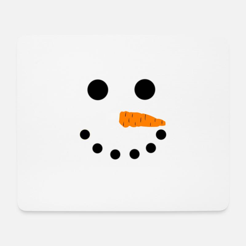 Schneemann Gesicht Schneemann Kostüm Xmas - Mousepad (Querformat) - Weiß