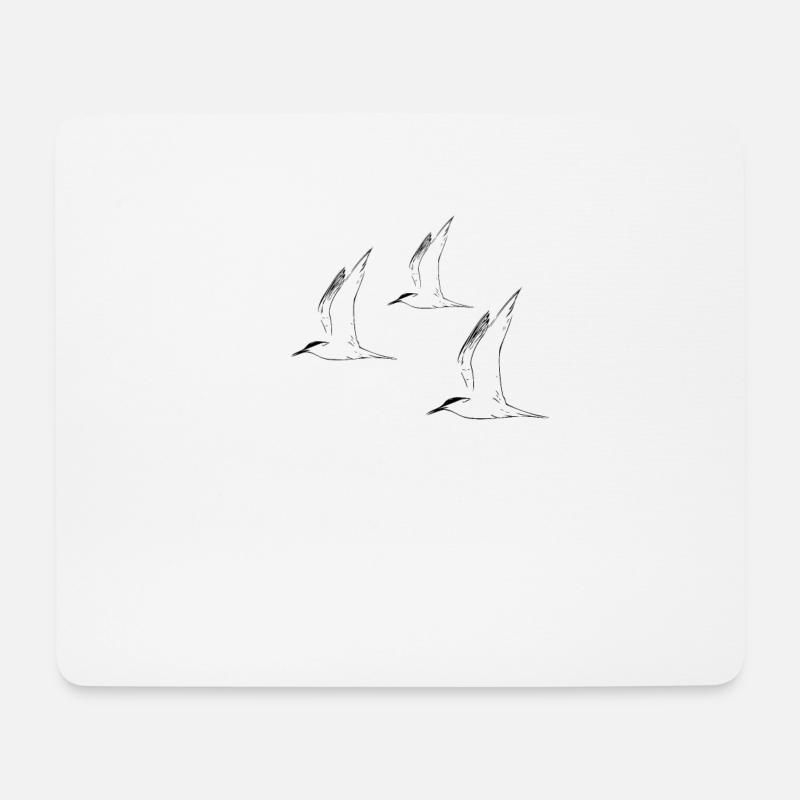 mouettes - Tapis de souris (format paysage) - blanc