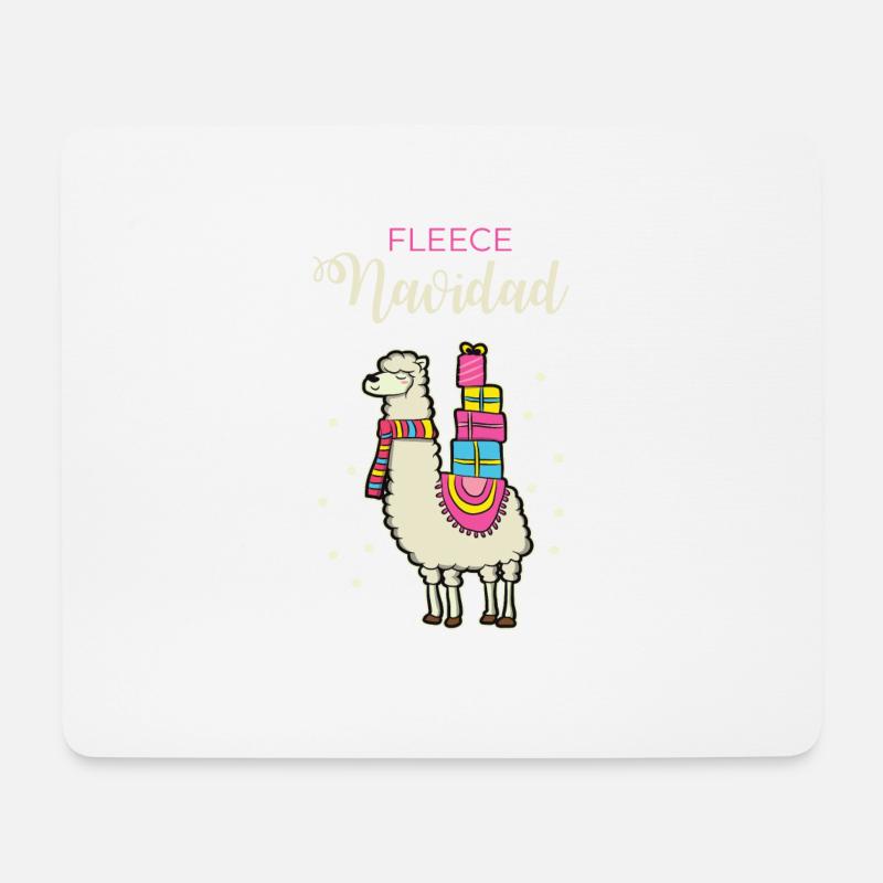 Lustig Lama Weihnachten Spruch Tierfreund Geschenk - Mousepad (Querformat) - Weiß