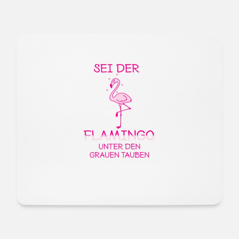 Flamingo Wasservogel Tierschutz - Mousepad (Querformat) - Weiß