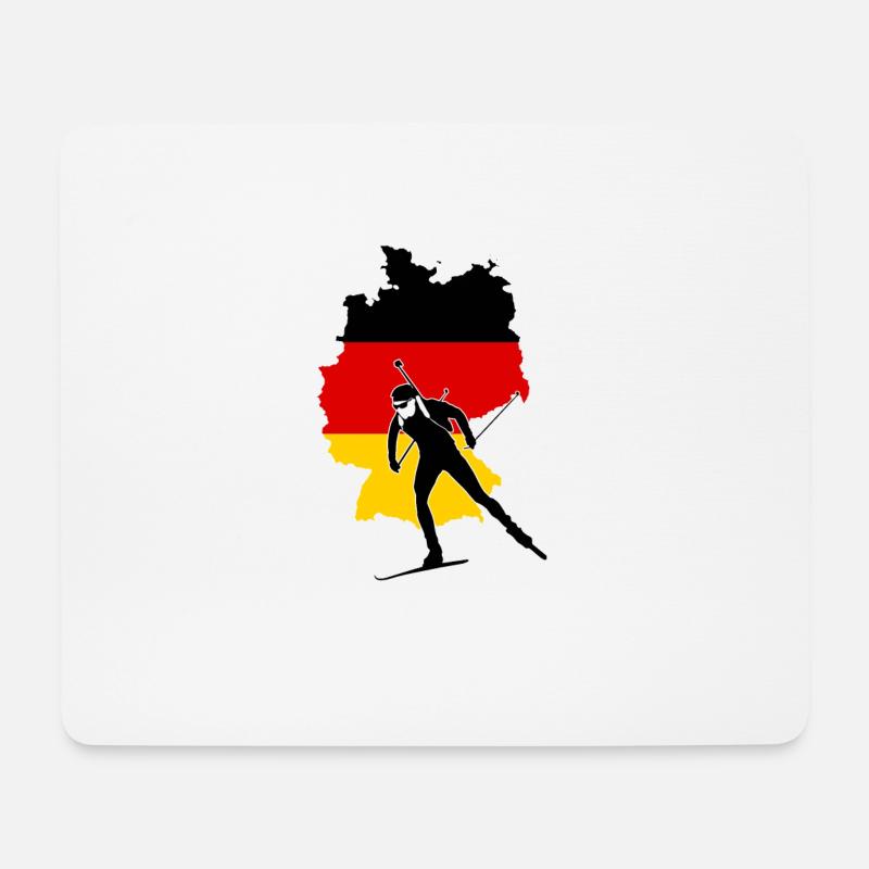 Biathlon Deutschland Deutsch Germany als Geschenk - Mousepad (Querformat) - Weiß