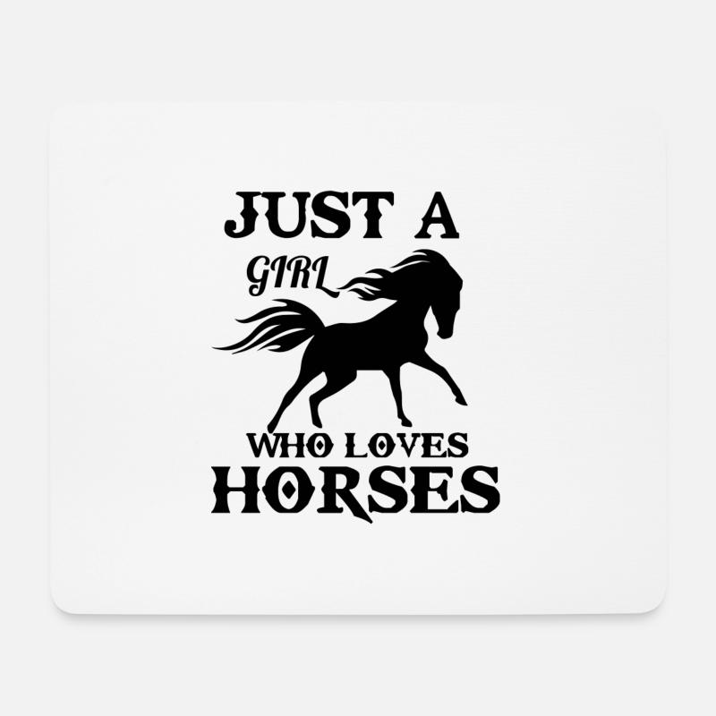Pony Pferd Reiten Freundin Geschenk Liebe Lustig - Mousepad (Querformat) - Weiß