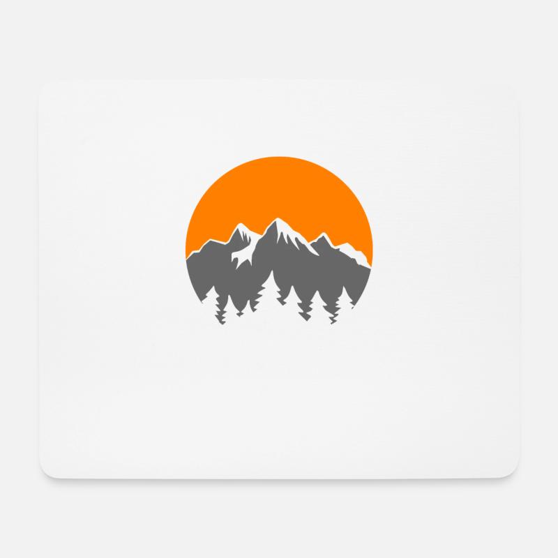 Berge - Mousepad (Querformat) - Weiß
