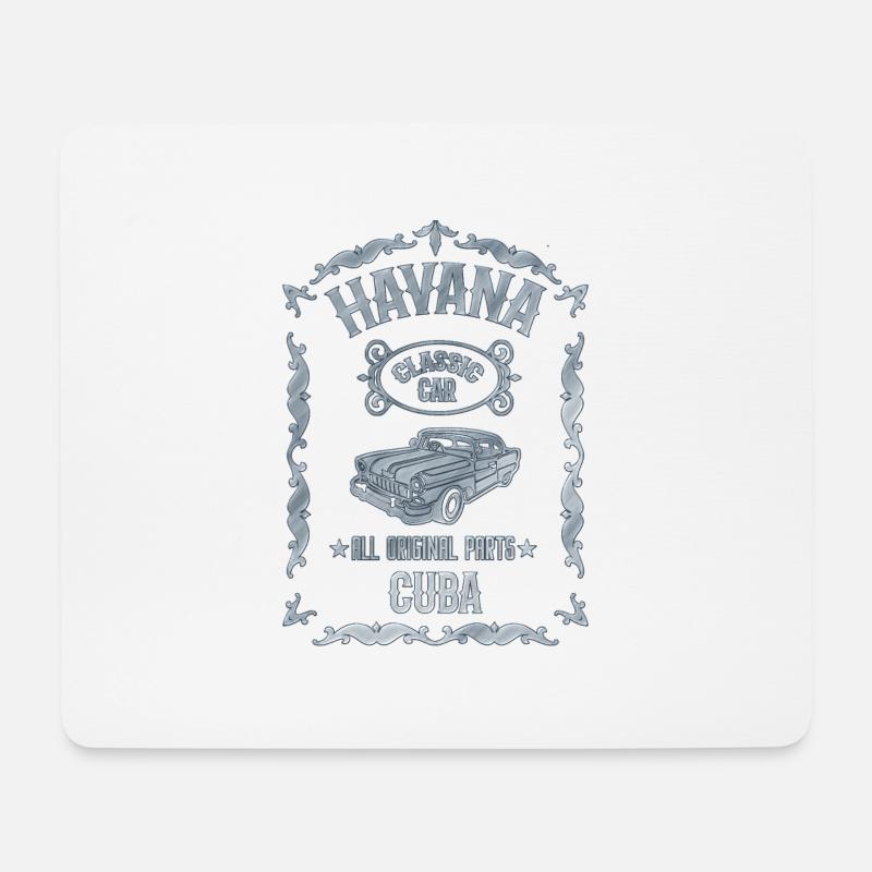 Classic Car Cuba Havana Oldtimer - Mousepad (Querformat) - Weiß