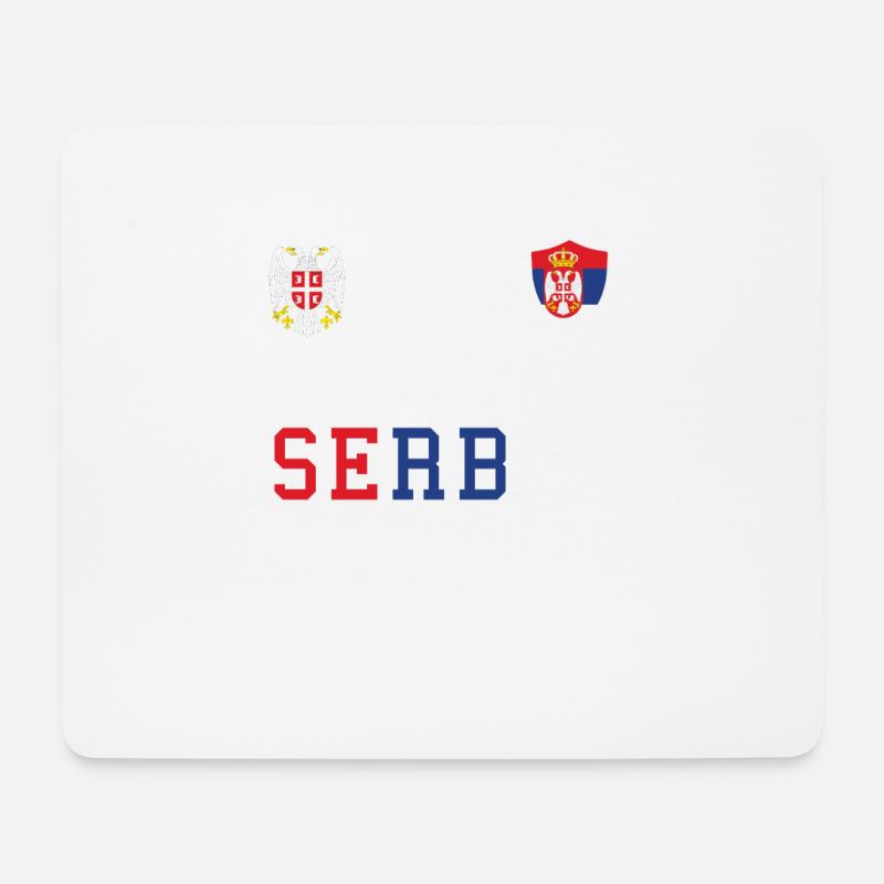 Serbien Land - Mousepad (Querformat) - Weiß
