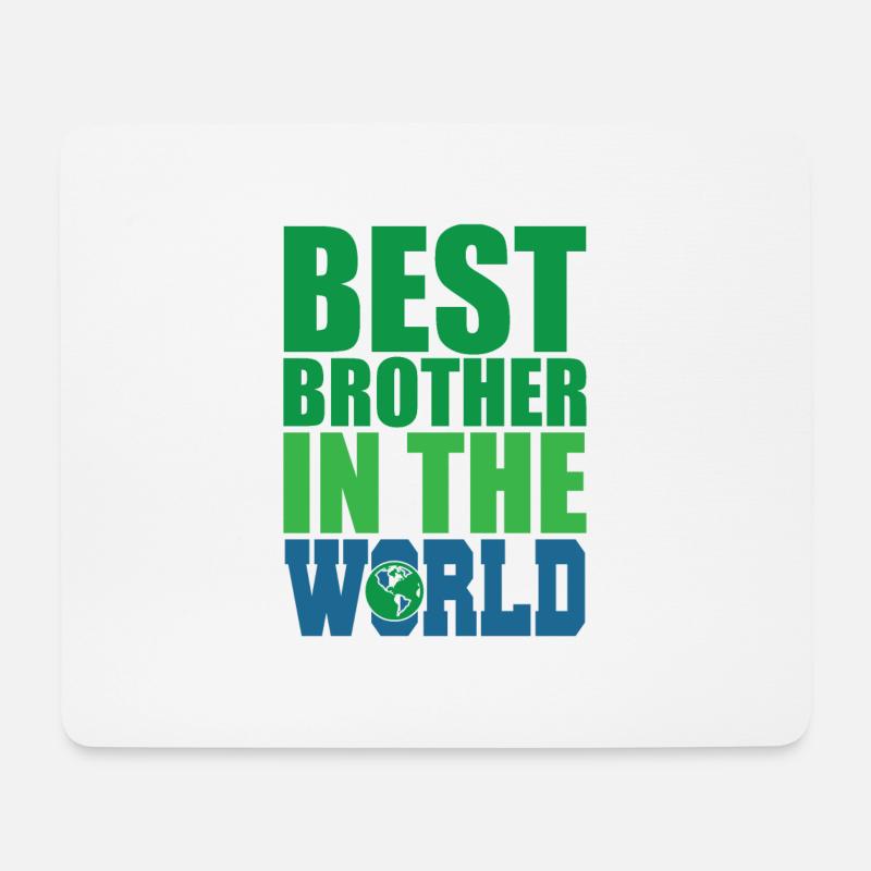 Bester Bruder auf der Welt - Mousepad (Querformat) - Weiß