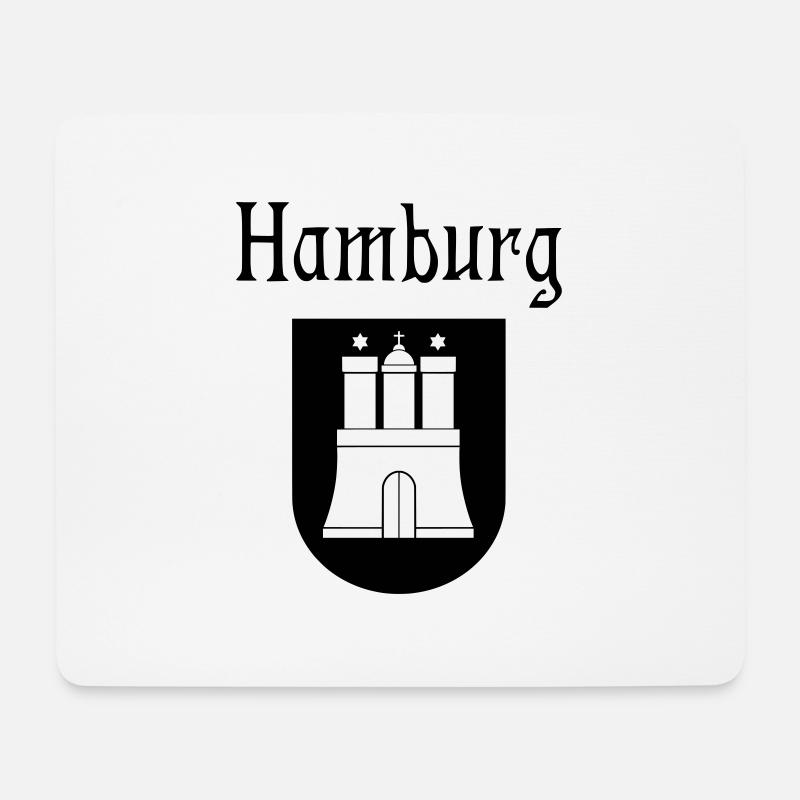 Hamburg Fan - Mousepad (Querformat) - Weiß