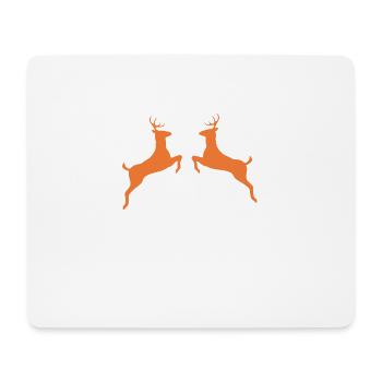 Happy Deer Pair Deer T-Shirt - Mouse Pad (horizontal) - white - Front