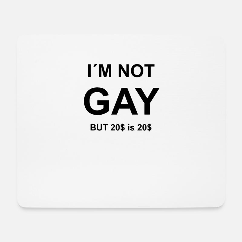 Not gay - Mousepad (Querformat) - Weiß