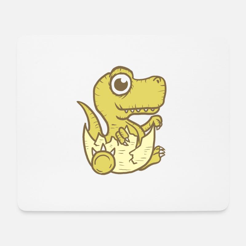 T-rex Baby - Mousepad (Querformat) - Weiß