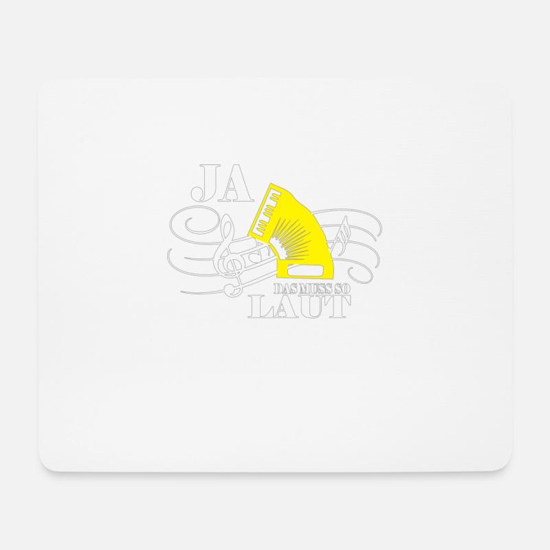 Ja das muss so laut - Akkordeon - Mousepad (Querformat) - Weiß
