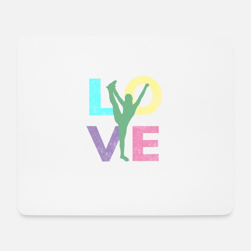 Nette Mädchen LIEBEN, Cheerleader-Geschenk zu jubeln - Mousepad (Querformat) - Weiß
