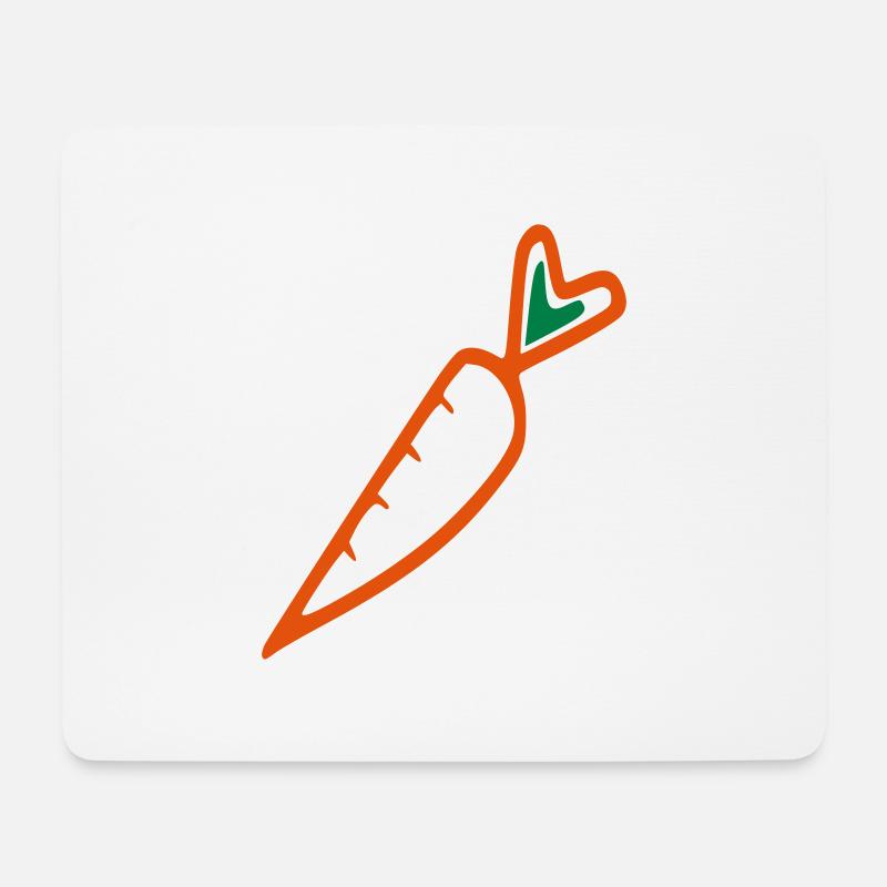 Möhre - Mousepad (Querformat) - Weiß