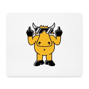 Fuck Off Bull - Tapis de souris (format paysage) - blanc - Devant