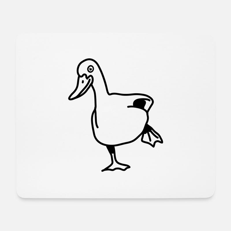 duck - Mouse Pad (horizontal) - white