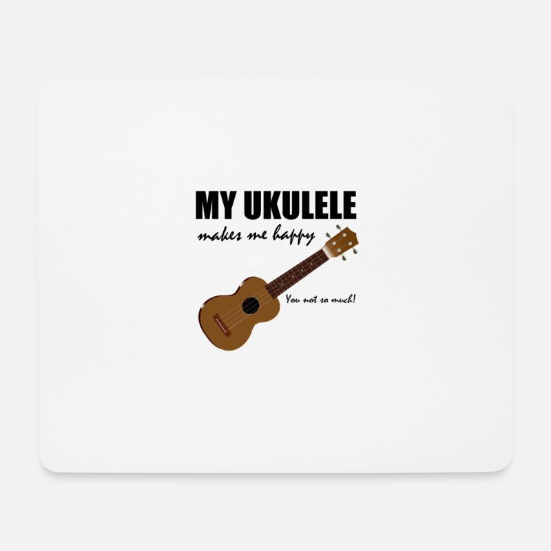 Ukulele - Mousepad (Querformat) - Weiß
