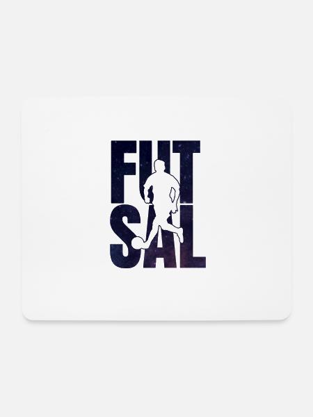 Futsal Logo Geschenk - Mousepad (Querformat) - Weiß