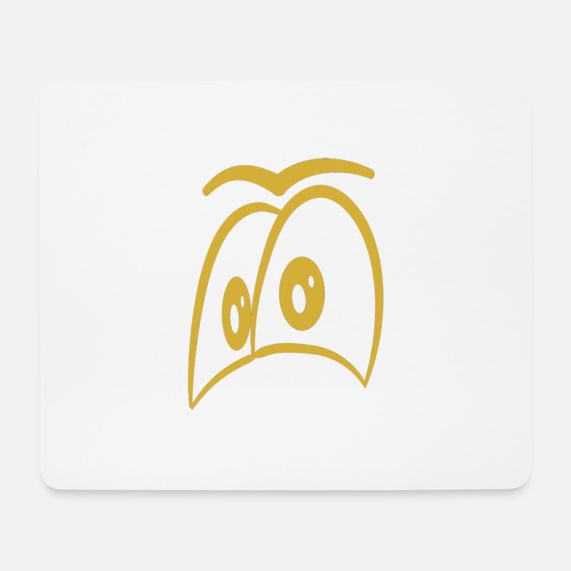 Gold Auge - Mousepad (Querformat) - Weiß
