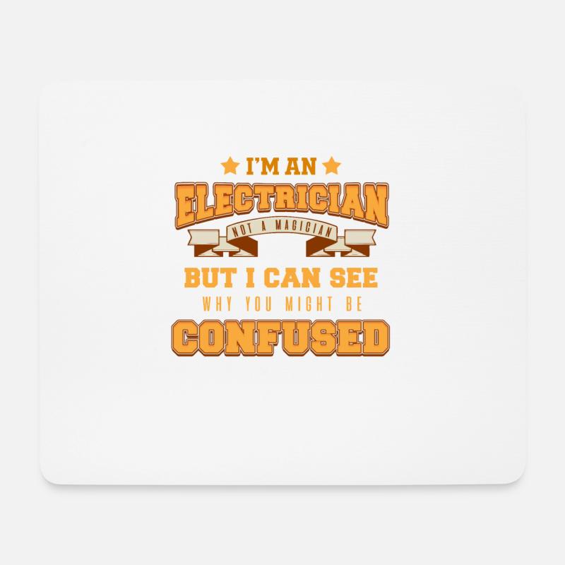 Elektriker Elektrik Elektrizität Strom Geschenk - Mousepad (Querformat) - Weiß