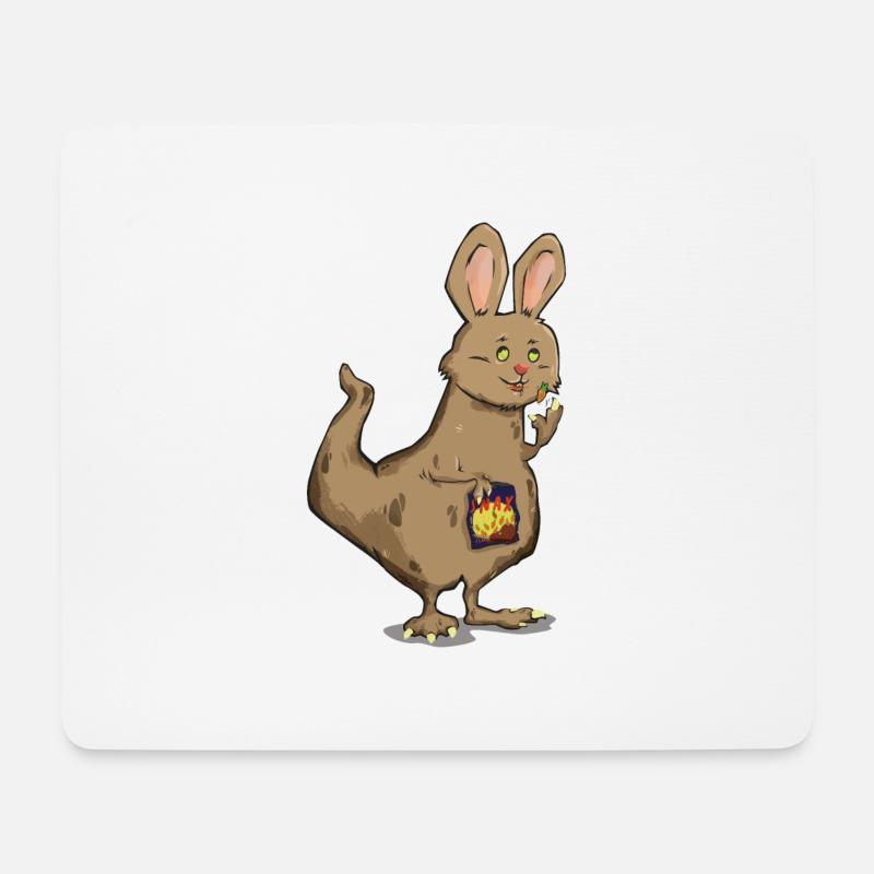 Hase Kaninchen Dinosaurier T-Rex Haustier Geschenk - Mousepad (Querformat) - Weiß