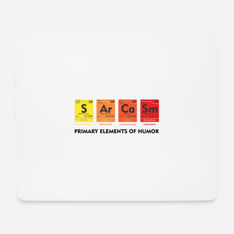 Sarkasmus Wissenschafts-Chemie-Witz - Mousepad (Querformat) - Weiß