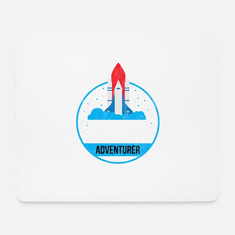 Space Adventurer Weltraum Abenteuerer Geschenk - Mousepad (Querformat) - Weiß