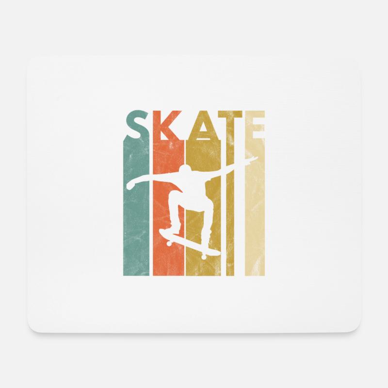 Skate Skaten Skater Skateboard Longboard Geschenk - Mousepad (Querformat) - Weiß