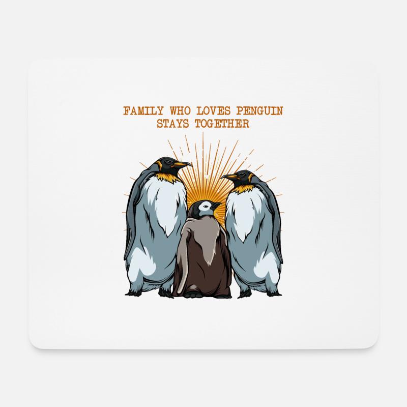 Pinguin Familie Statement Sprüche Tier Geschenk - Mousepad (Querformat) - Weiß