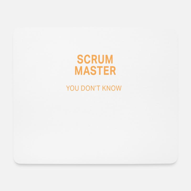 Lustiger Scrum Master Lösen Sie Probleme Design - Mousepad (Querformat) - Weiß
