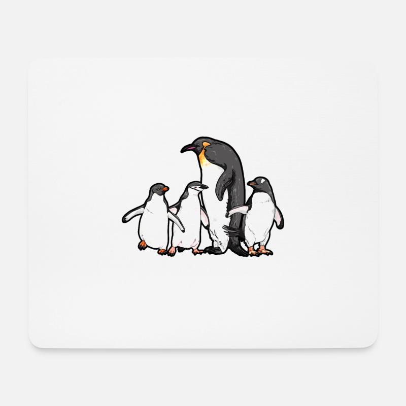 Atypical Pinguin Pinguine Adelie Chinstrap Familie - Mousepad (Querformat) - Weiß