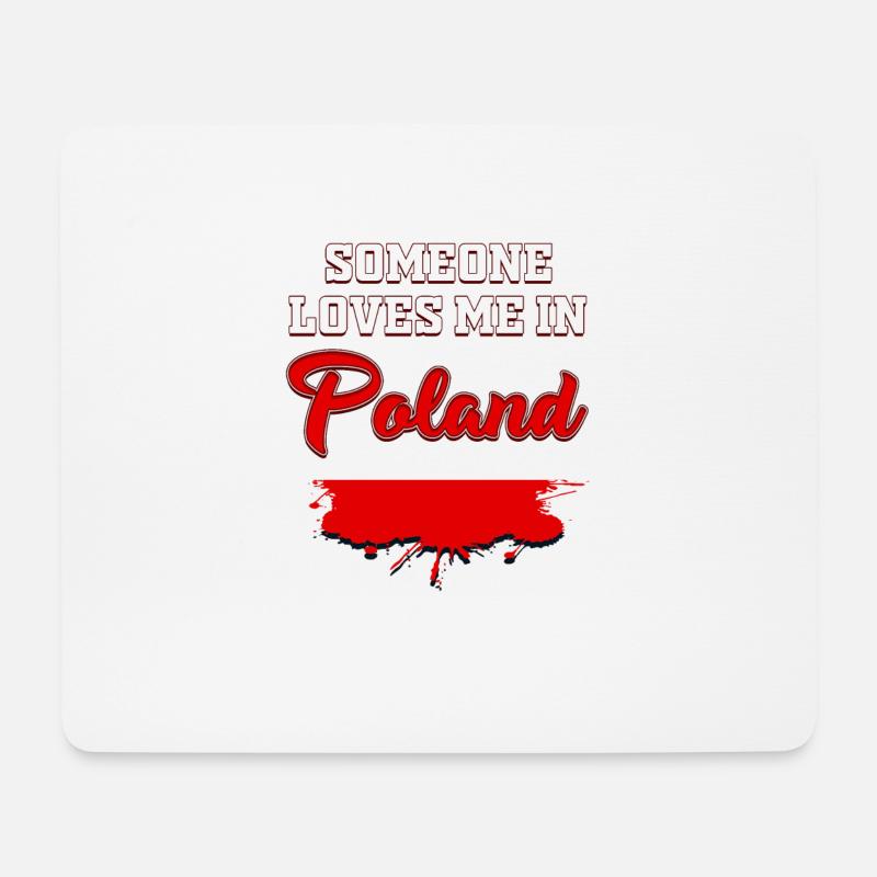 Polen T-shirt / Geschenkidee / Männer / Frauen - Mousepad (Querformat) - Weiß