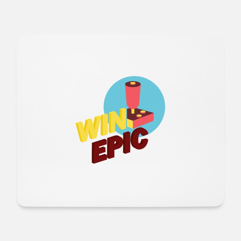 Sieger Epos Zocker Pc esports Konsole Gamer - Mousepad (Querformat) - Weiß