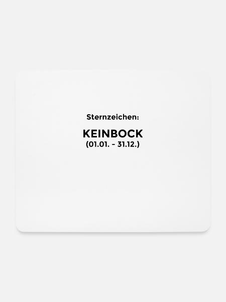 Sternzeichen Bock Horoskop Shirt Geschenk - Mousepad (Querformat) - Weiß