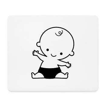 Baby - Mousepad (Querformat) - Weiß - Vorne
