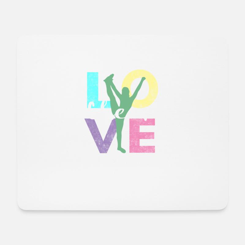 LIEBE Cheer Love Cheerleading Geschenk - Mousepad (Querformat) - Weiß