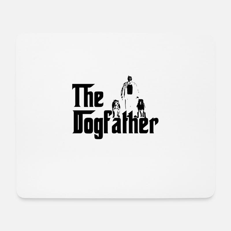 The Dogfather - Mousepad (Querformat) - Weiß