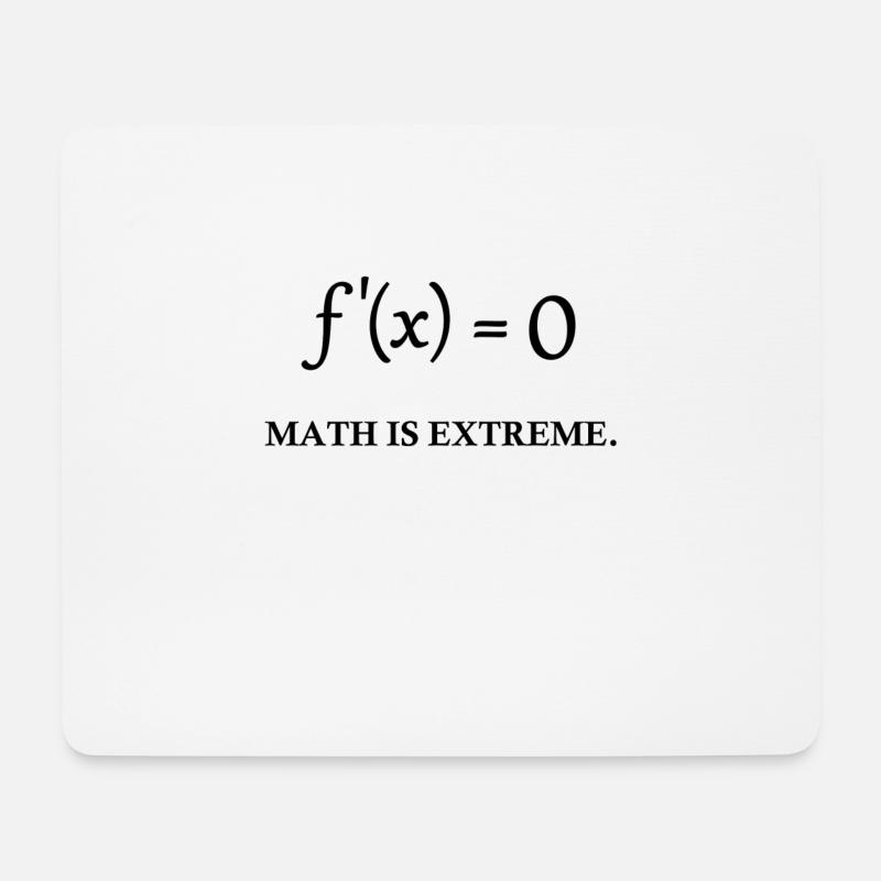 Mathe Ist Extrem! Shirt Mathe Nerd Lehrer Geschenk - Mousepad (Querformat) - Weiß