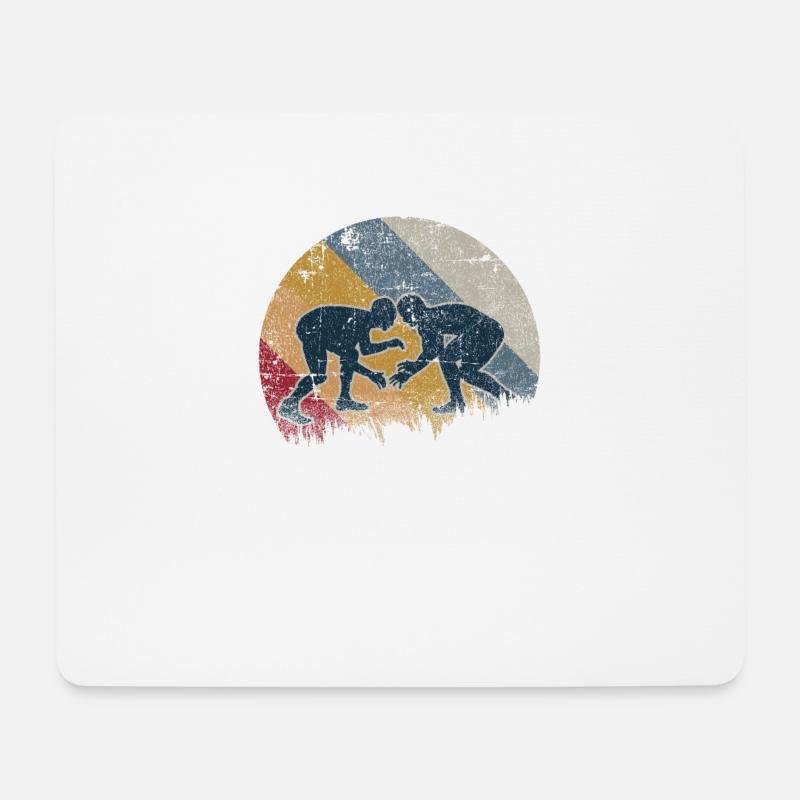Wrestling Ringen Ringer Geschenk Vater Vatertag - Mousepad (Querformat) - Weiß