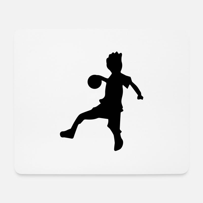 Kinder Handball Sprungwurf - Mousepad (Querformat) - Weiß