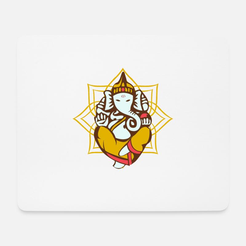 Ganesha - Mousepad (Querformat) - Weiß