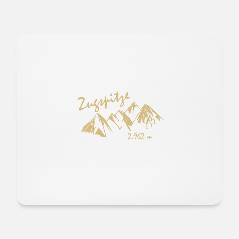 Zugspitze - Mousepad (Querformat) - Weiß