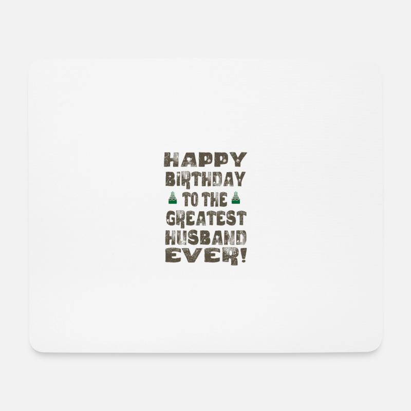 Happy Birthday to the best Husband ever! - Mousepad (Querformat) - Weiß