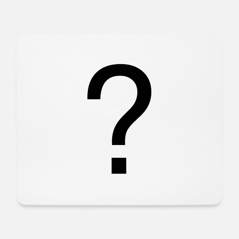 ?, Fragezeichen - Mousepad (Querformat) - Weiß