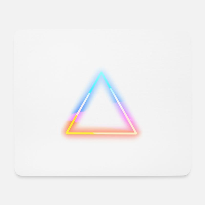 Modern luminous neon three corners - Mouse Pad (horizontal) - white