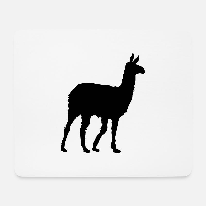 lama - Mousepad (Querformat) - Weiß