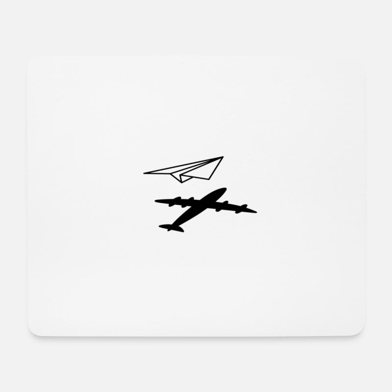Flugzeug Papierflieger Pilot A380 - Mousepad (Querformat) - Weiß