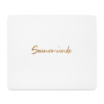 SWINEMÜNDE | SCHRIFTZUG IM SAND - Mousepad (Querformat) - Weiß - Vorne