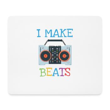 Lustiges DJ Produzent Beat Macher Geschenk Party - Mousepad (Querformat) - Weiß - Vorne