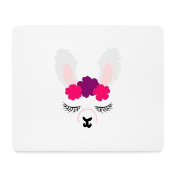 Funny Llama Llama Alpaca t-shirt gift ideas - Mouse Pad (horizontal) - white - Front