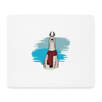 Funny Llama Llama Alpaca t-shirt gift ideas - Mouse Pad (horizontal) - white - Front